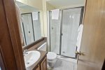 Primary bathroom ensuite with walk-in shower 